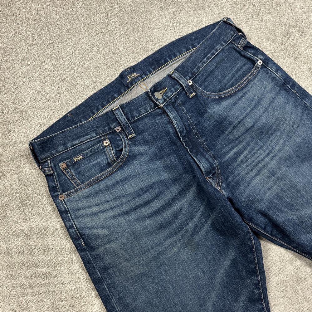 Polo Ralph Lauren Sullivan Slim Jeans Mens 34x30 Blue Stretch Denim - Picture 3 of 11